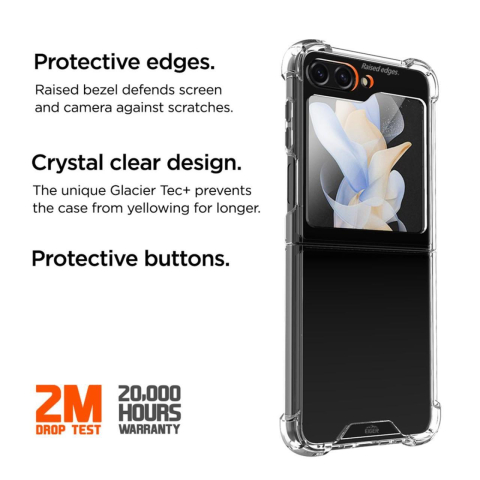 Laptop, Tablete & Telefoane - Eiger Husa Glacier Case Samsung Galaxy Z Flip7 FE/ Z Flip6 Clear