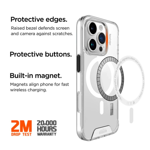 Laptop, Tablete & Telefoane - Eiger Husa Glacier Magsafe Case iPhone 16 Pro Clear