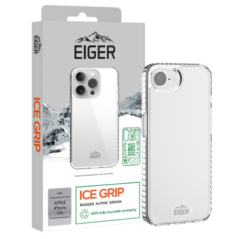 Eiger Husa Ice Grip GRS iPhone 17e / iPhone 16e Clear [2]