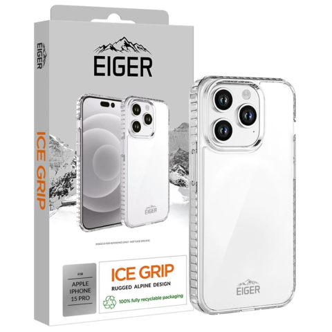 Eiger Husa Ice Grip iPhone 15 Pro Clear [1]