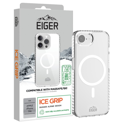 Eiger Husa Ice Grip Magsafe GRS iPhone 17e / iPhone 16e Clear [3]