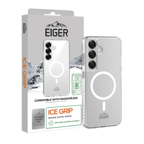 Eiger Husa Ice Grip Magsafe GRS Samsung Galaxy S25 Clear [3]