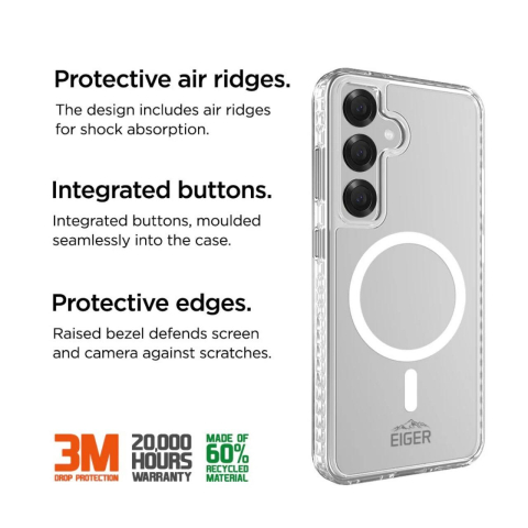 Eiger Husa Ice Grip Magsafe GRS Samsung Galaxy S25 Clear [2]