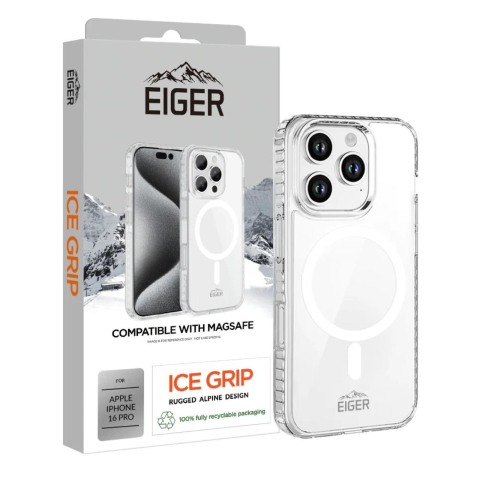 Eiger Husa Ice Grip Magsafe iPhone 16 Pro Clear [3]