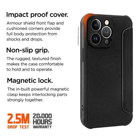 Laptop, Tablete & Telefoane - Eiger Husa North Folio Case iPhone 14 Pro Negru