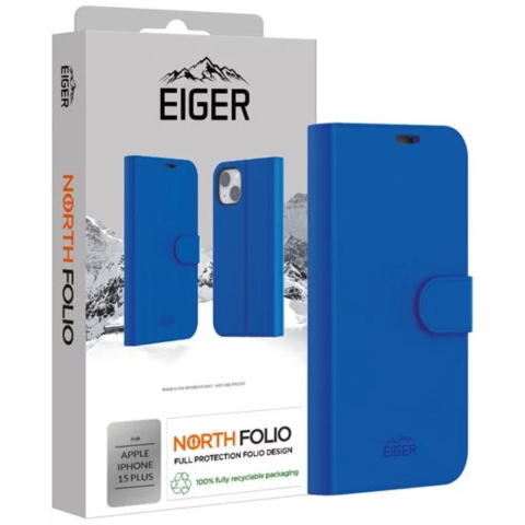 Eiger Husa North Folio Case iPhone 15 Plus Albastru [1]
