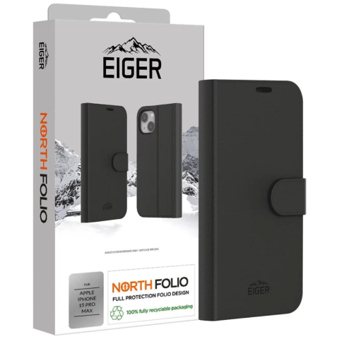 Eiger Husa North Folio Case iPhone 15 Pro Max Negru [1]