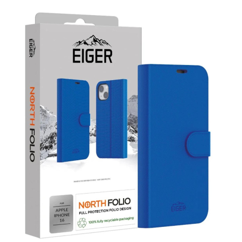 Eiger Husa North Folio Case iPhone 16 Albastru [2]