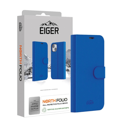 Eiger Husa North Folio Case iPhone 16 Plus Albastru [2]