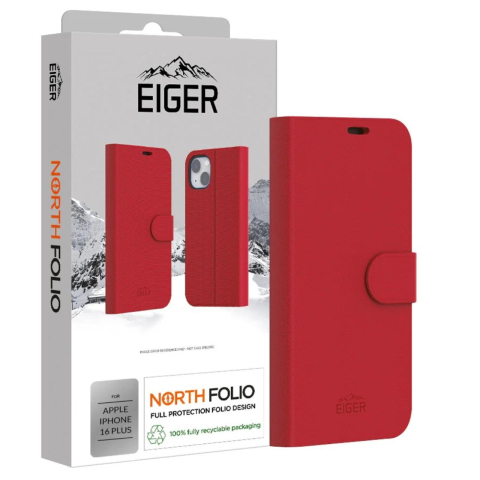Eiger Husa North Folio Case iPhone 16 Plus Rosu [2]