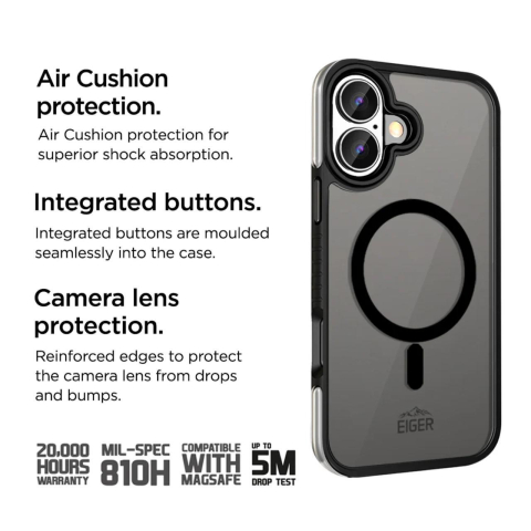 Eiger Husa Pro MountainAir MagSafe iPhone 16 Negru [2]