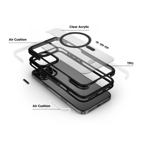 Laptop, Tablete & Telefoane - Eiger Husa Pro MountainAir MagSafe iPhone 16 Pro Negru