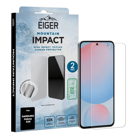 Eiger Pachet 2 buc Folie Mountain Impact GRS Samsung Galaxy S26 Clear [3]