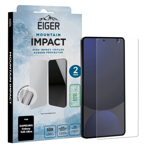 Eiger Pachet 2 buc Folie Mountain Impact GRS Samsung Galaxy S26 Ultra Clear [3]