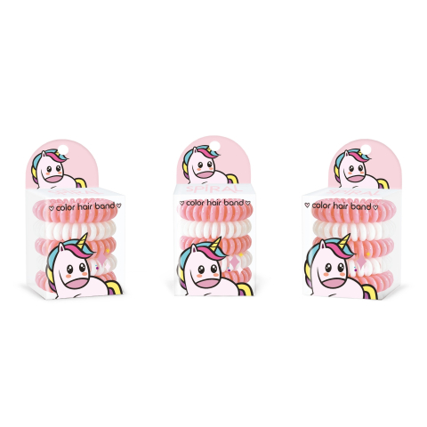 Elastic spiralat pentru par - Glam & GO, culori asortate  varsta 3 ani+,6 ani+,8 ani+ [1]