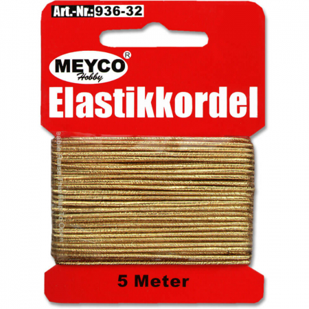 Art & Craft si Artizanat - Elastic, snur auriu, 5 m