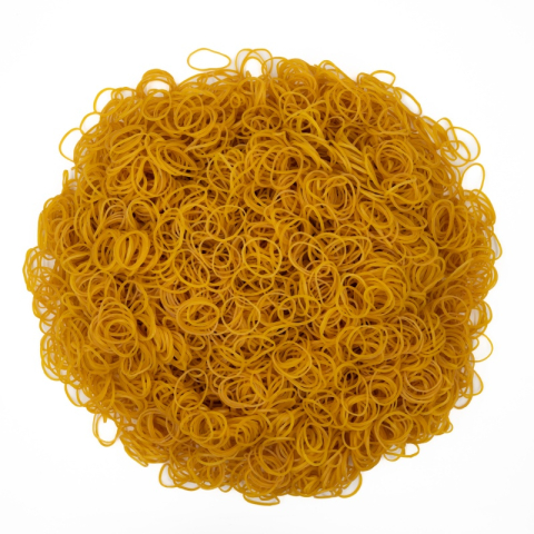 Cadouri Jucării Copii Grădiniță - Elastice din cauciuc CNX, natur, 1.5x1.5mm, diametru 25mm, punga 1000g