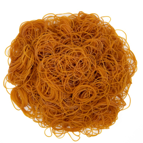 Cadouri Jucării Copii Grădiniță - Elastice din cauciuc CNX, natur, 1.5x1.5mm, diametru 55mm, punga 1000g