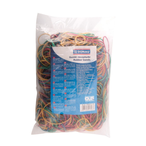 Birotică și Papetărie - Elastice pentru bani Donau 60mm 15x15mm 80% cauciuc 500gr color