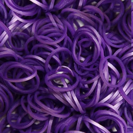 Art & Craft si Artizanat - Elastice Rainbow Loom - Metalic Mov-300 buc
