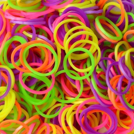 Art & Craft si Artizanat - Elastice Rainbow Loom - Neon Mix - 300 buc.