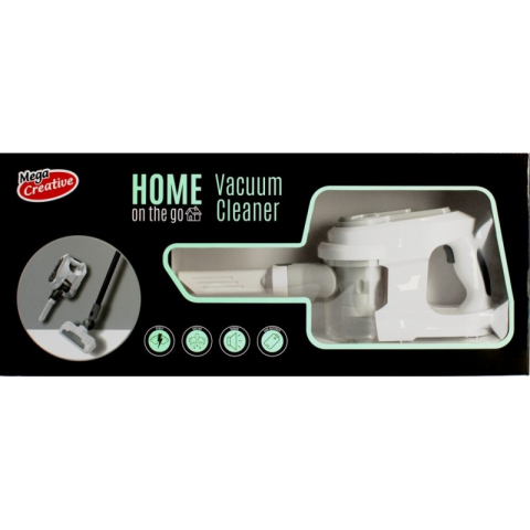 Seturi de curățenie copii și accesorii - Electrocasnice de jucarie - aspirator portabil - cu sunete si lumini, alb-verde, MegaCreative 478672, 3+ ani