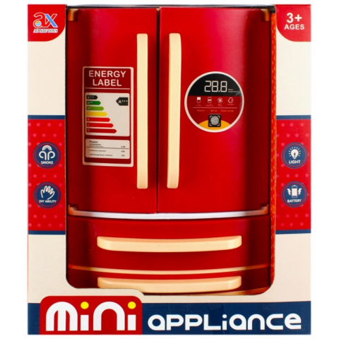 Electrocasnice & Climatizare - Electrocasnice de jucarie - frigider cu 2 usi - cu sunete si lumini, rosu-alb, MegaCreative 479899, 3+ ani