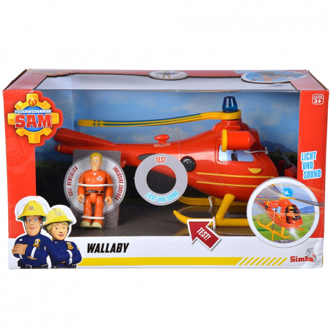 Elicopter electric Simba Fireman Sam Wallaby cu figurina Tom [10]