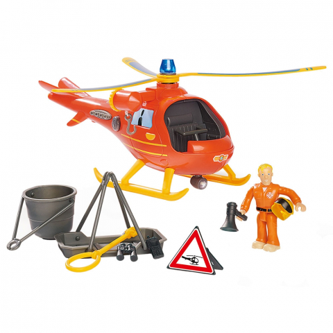 Jucării și Jocuri pentru copii - Elicopter electric Simba Fireman Sam Wallaby cu figurina Tom