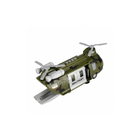 Elicopter militar cu 2 elice MegaCreative 502184, 28cm, cu sunete si lumini, plastic, verde, 3+ ani [4]