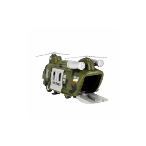 Elicopter militar cu 2 elice MegaCreative 502184, 28cm, cu sunete si lumini, plastic, verde, 3+ ani [2]