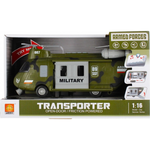 Jucării și Jocuri pentru copii - Elicopter militar cu 2 elice MegaCreative 502184, 28cm, cu sunete si lumini, plastic, verde, 3+ ani