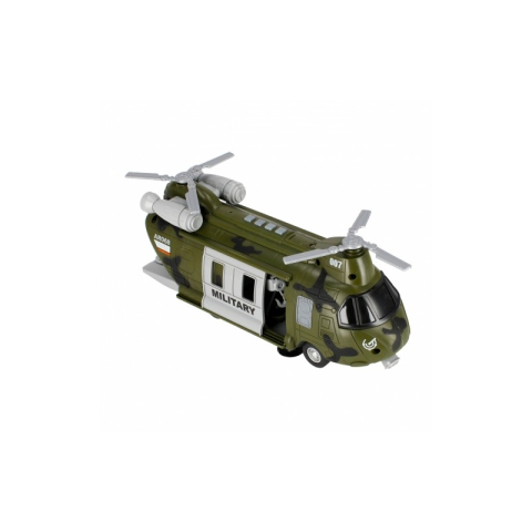 Elicopter militar cu 2 elice MegaCreative 502184, 28cm, cu sunete si lumini, plastic, verde, 3+ ani [5]
