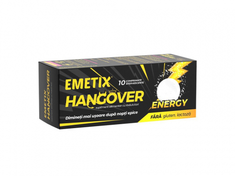 Suplimente alimentare - Emetix Hangover Energy x 10 comprimate efervescente