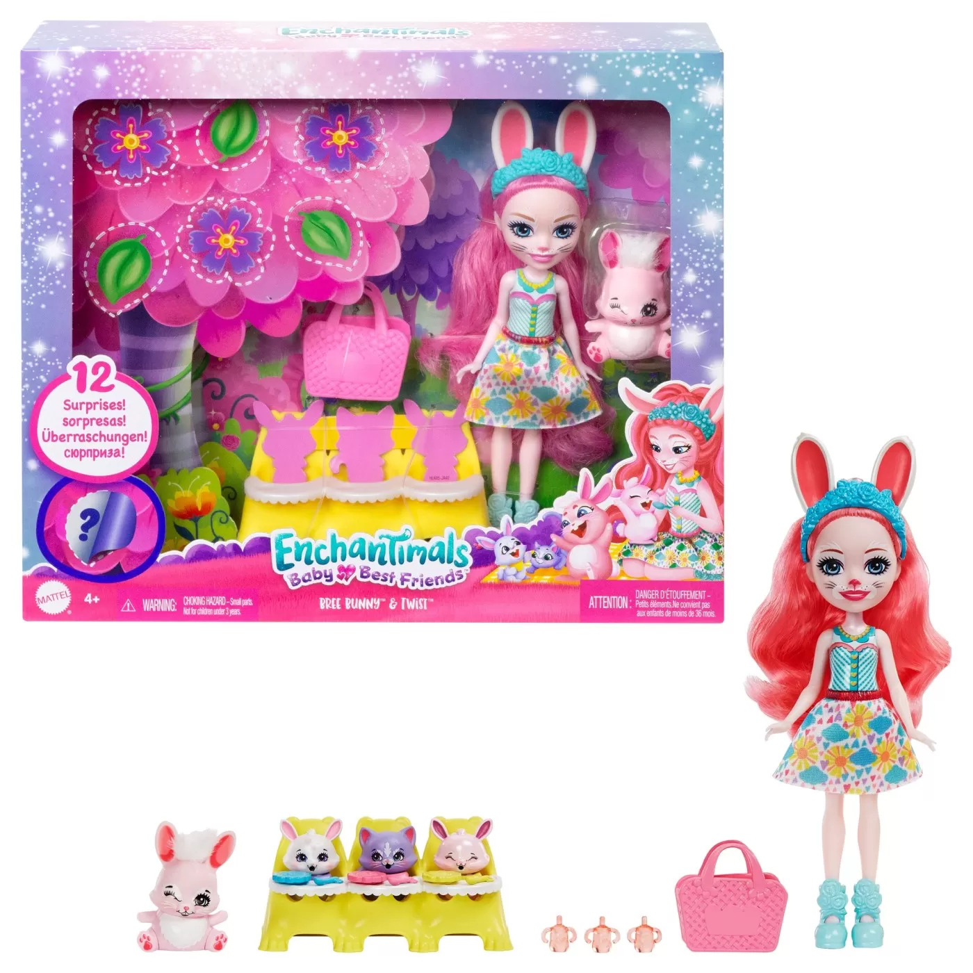 Enchantimals baby best friends set surpriza bree bunny si twist, varsta de la 4 ani la 8 ani [7]
