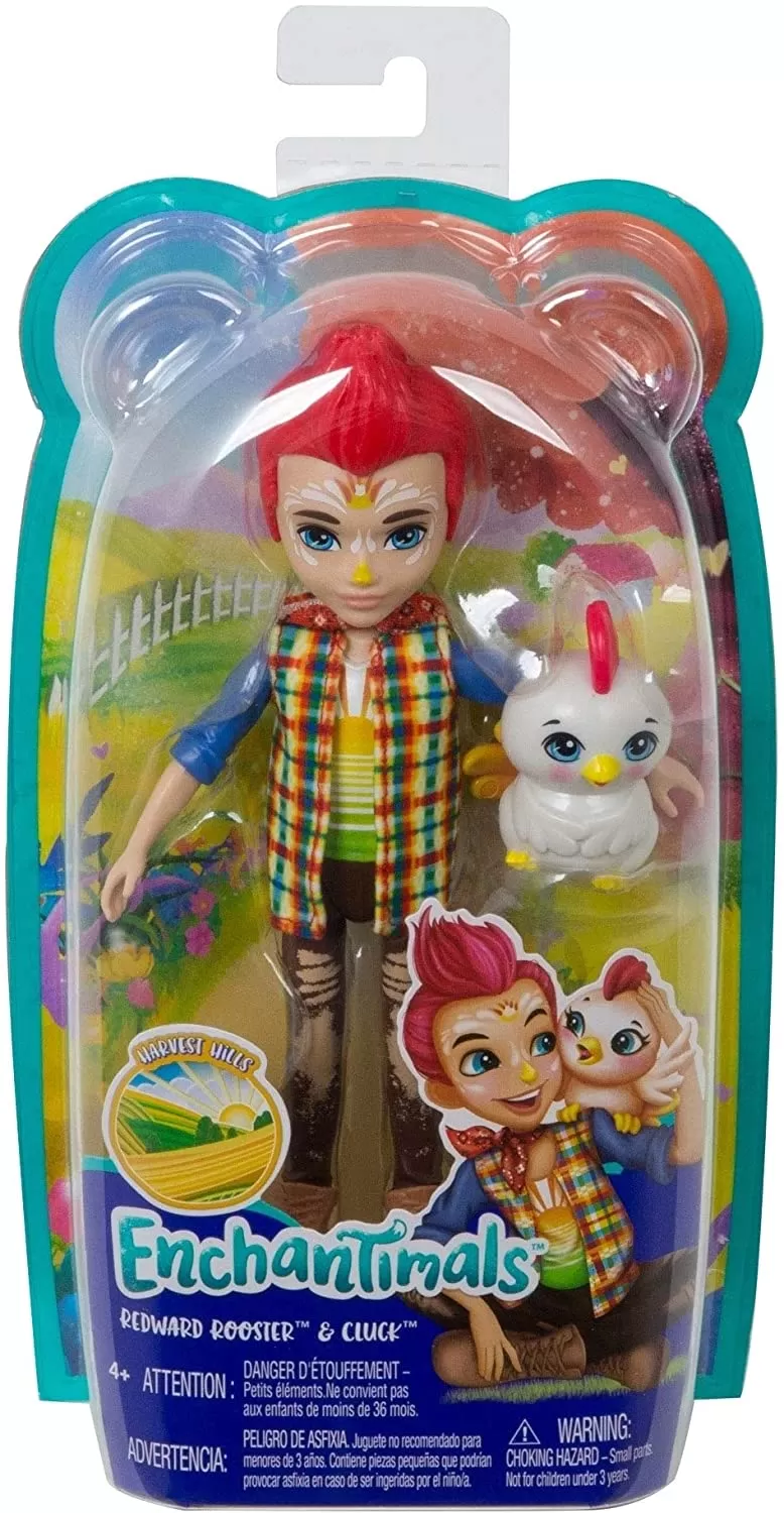 Jucarii interactive copii - Enchantimals papusi si animalute redward rooster si cluck, varsta de la 3 ani la 10 ani