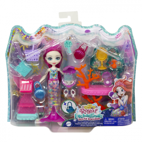 Jocuri de rol - Enchantimals set papusa cu mobilier ocean kingdom, varsta de la 4 ani la 12 ani
