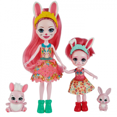 Enchantimals set papusi surori si animalutele lor bree bunny si twist si bedelia bunny si tappy, varsta de la 3 ani la 10 ani [3]