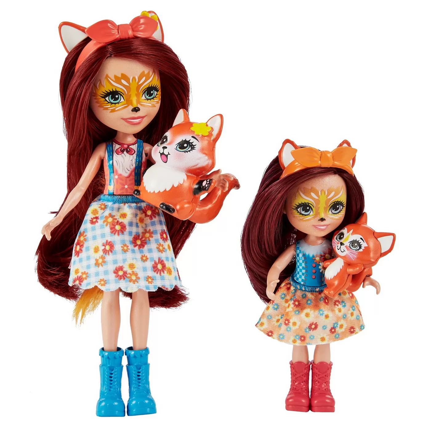 Enchantimals set papusi surori si animalutele lor felicity fox si flick si feana fox si mixte, varsta de la 3 ani la 10 ani [1]