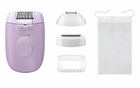 Ingrijire personala & Cosmetice - Epilator philips seria 4000 bre257/00, 2 setari de viteza, cap de epilare lavabil, 4 accesorii, lila, l x a x i (mm) 50x120x145