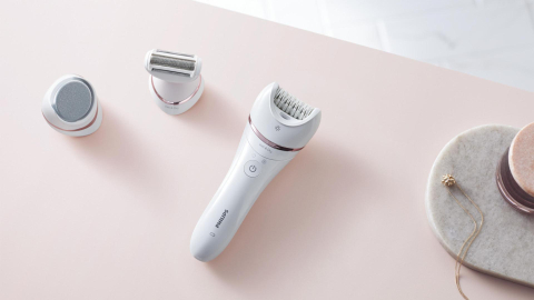 Epilator umed si uscat philips seria 8000 bre730/10, 7 accesorii, 32 pensete, utilizare fara fir, 2 setari viteza, opti-light, discuri ceramice, argintiu, l x a x i (mm) 65x210x185 [6]