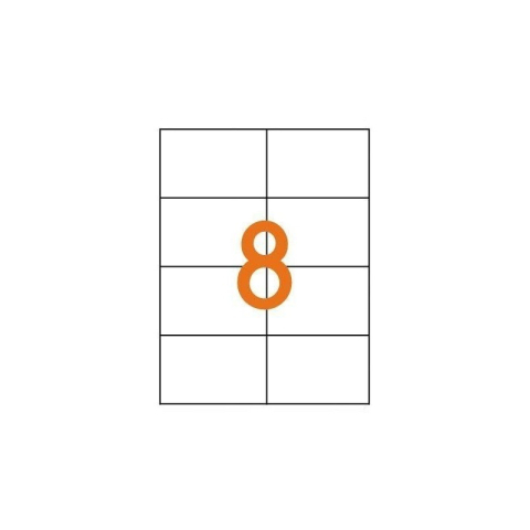Etichete autocolante Etibox 100325, 8/A4, 105x74mm, permanente, colturi drepte, alb, top 100 coli (800 etichete) [1]