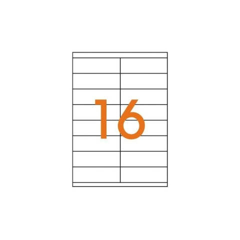 Etichete autocolante Etibox 119753, 16/A4, 105x35mm, permanente, colturi drepte, alb, top 100 coli (1600 etichete) [1]