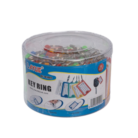 Etichete dreptunghiulare pentru chei Office Cover, plastic, diverse culori, set 36 buc [1]