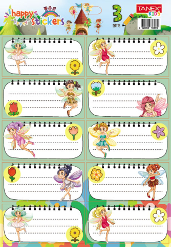 Rechizite Școlare - Etichete scolare 30/set fairies tls-819 tanex