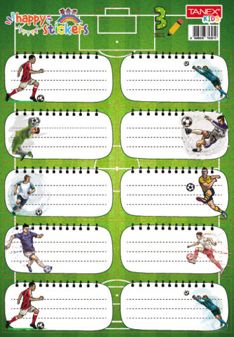 Rechizite Școlare - Etichete scolare 30/set fotbal tls-804 tanex