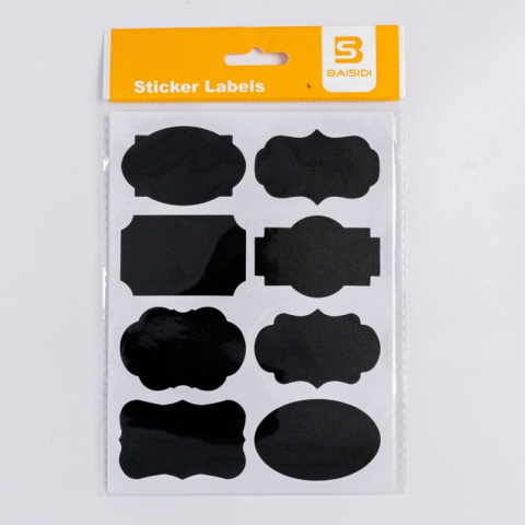 Rechizite Școlare - Etichete scolare CNX BSD-722, 8/coala, simple, negru, 4 coli/set