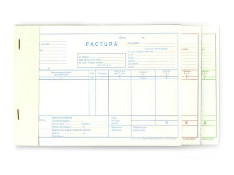 Birotică și Papetărie - Factura a5 cu tva gold