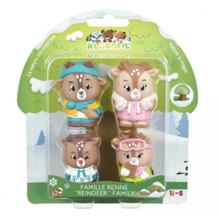 Jucării și Jocuri pentru copii - Familia de reni Renne - Set figurine joc de rol - Klorofil