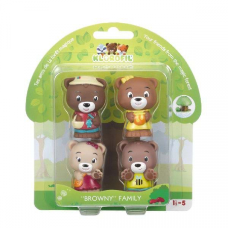 Jucării și Jocuri pentru copii - Familia de ursuleti Browny - Pawpaw Family - Set figurine joc de rol